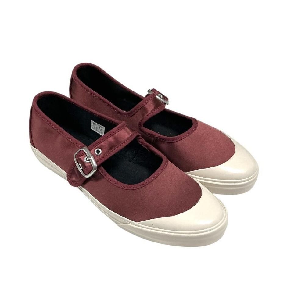 Vans Mary Jane Shoes Womens 8 Brown Satin Premium Low Pro LX Sneakers NEW